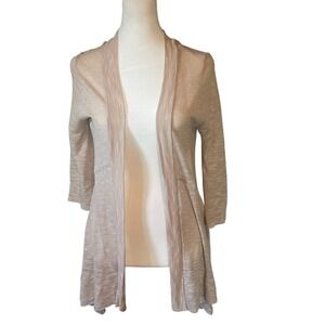 Pleione‎ Womens Minimalist Open Front Sheer Lightweight Cardigan Sweater Size M